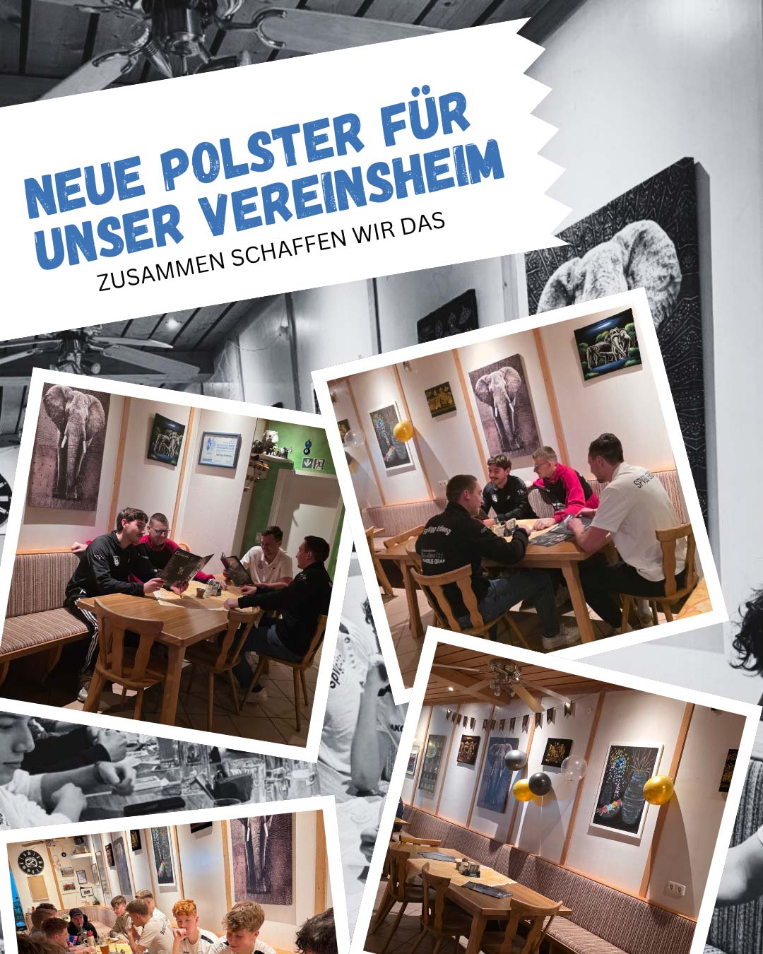 Neue Bepolsterung für unser Vereinsheim